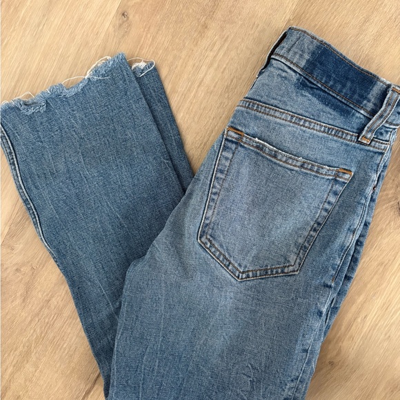 Abercrombie & Fitch Distressed Medium Blue Straight-Leg Jeans - Picture 3 of 3